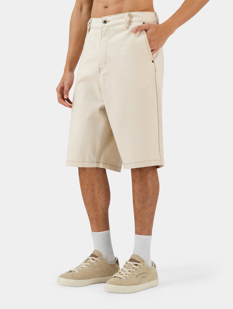 The Stitched Denim Shorts