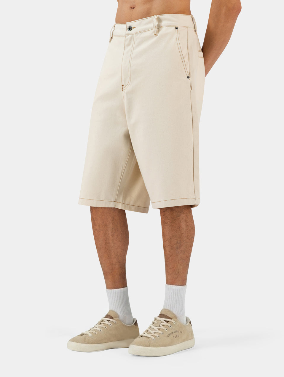 The Stitched Denim Shorts