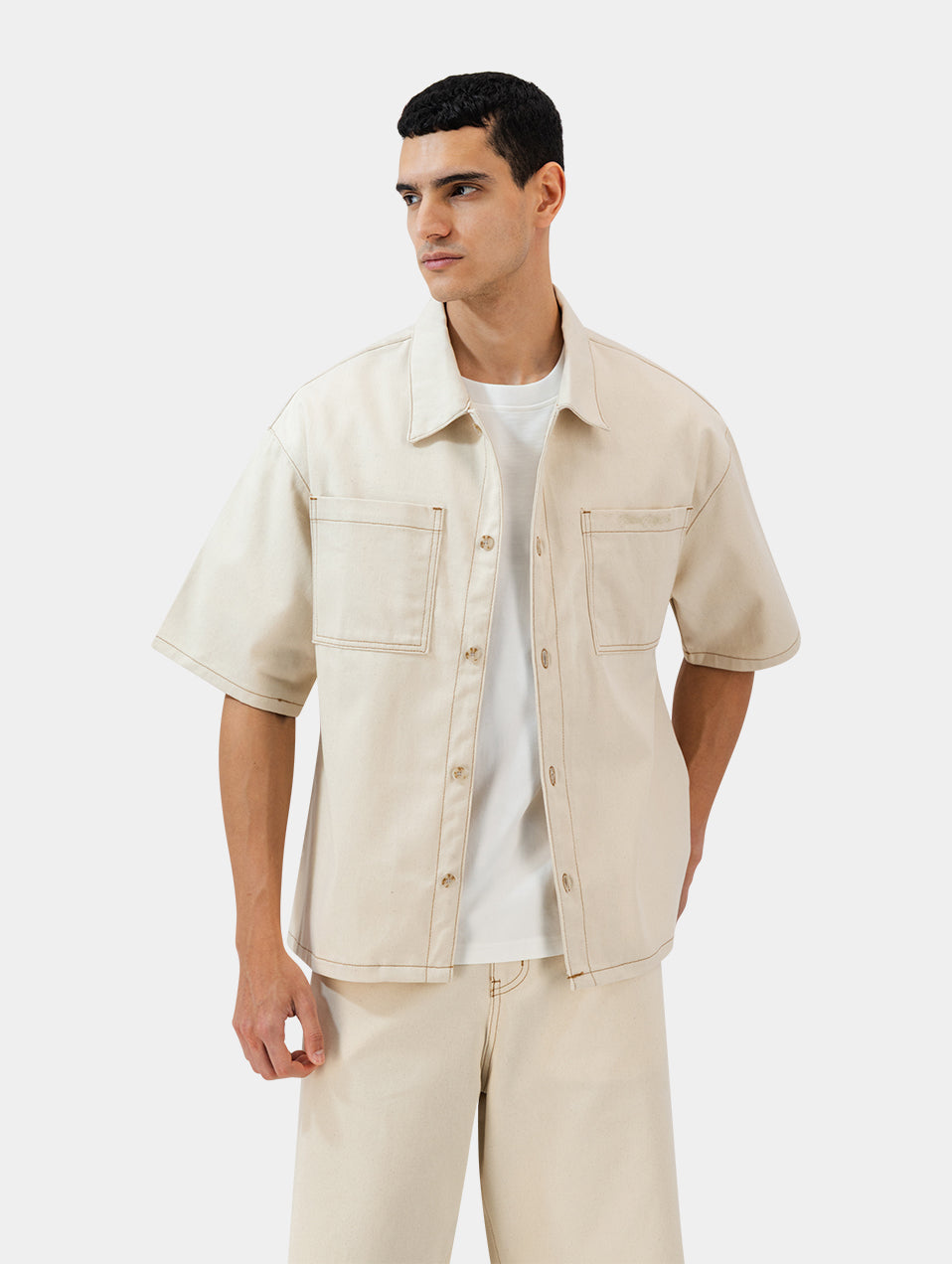 The Stitched Denim Shirt