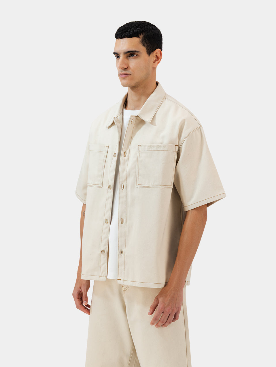 The Stitched Denim Shirt