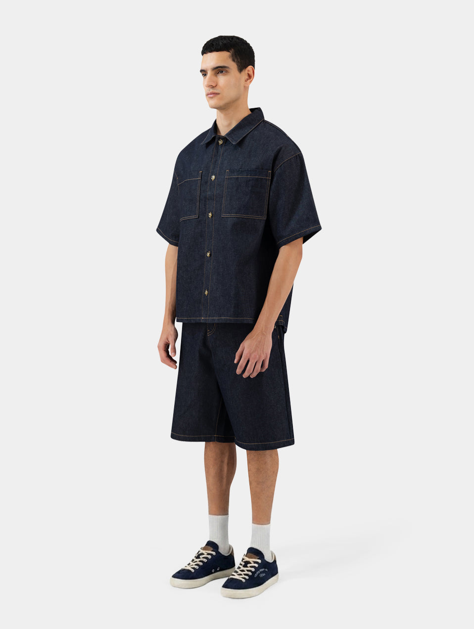 The Stitched Denim Shirt