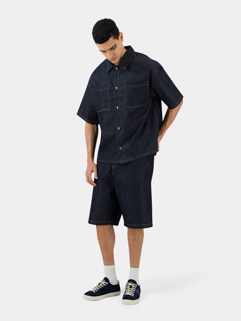 The Stitched Denim Shirt