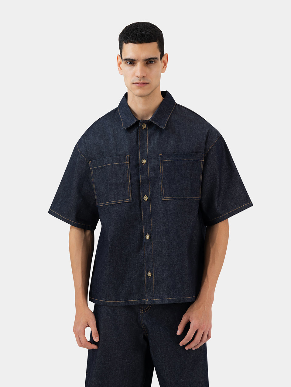 The Stitched Denim Shirt