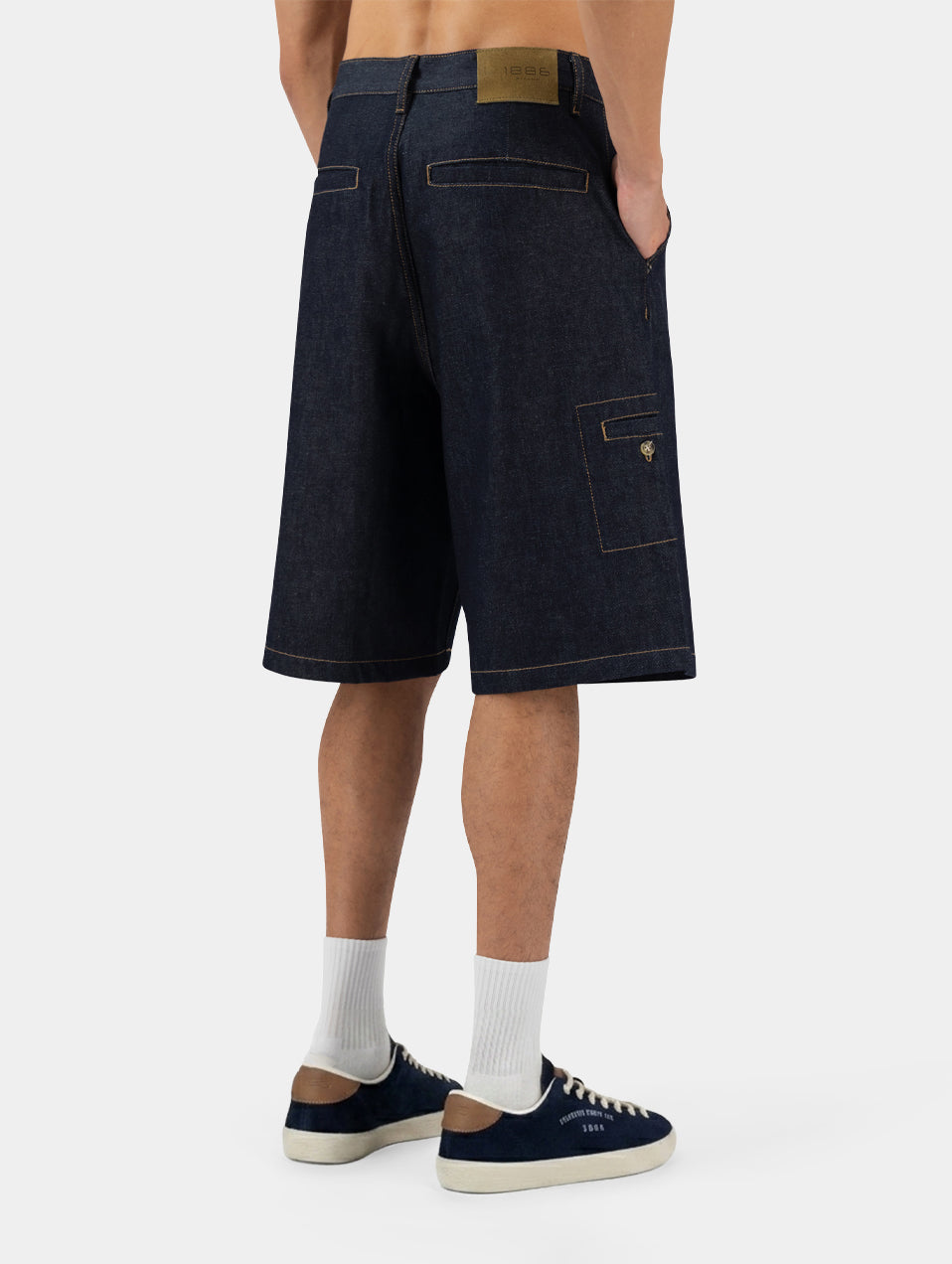 The Stitched Denim Shorts