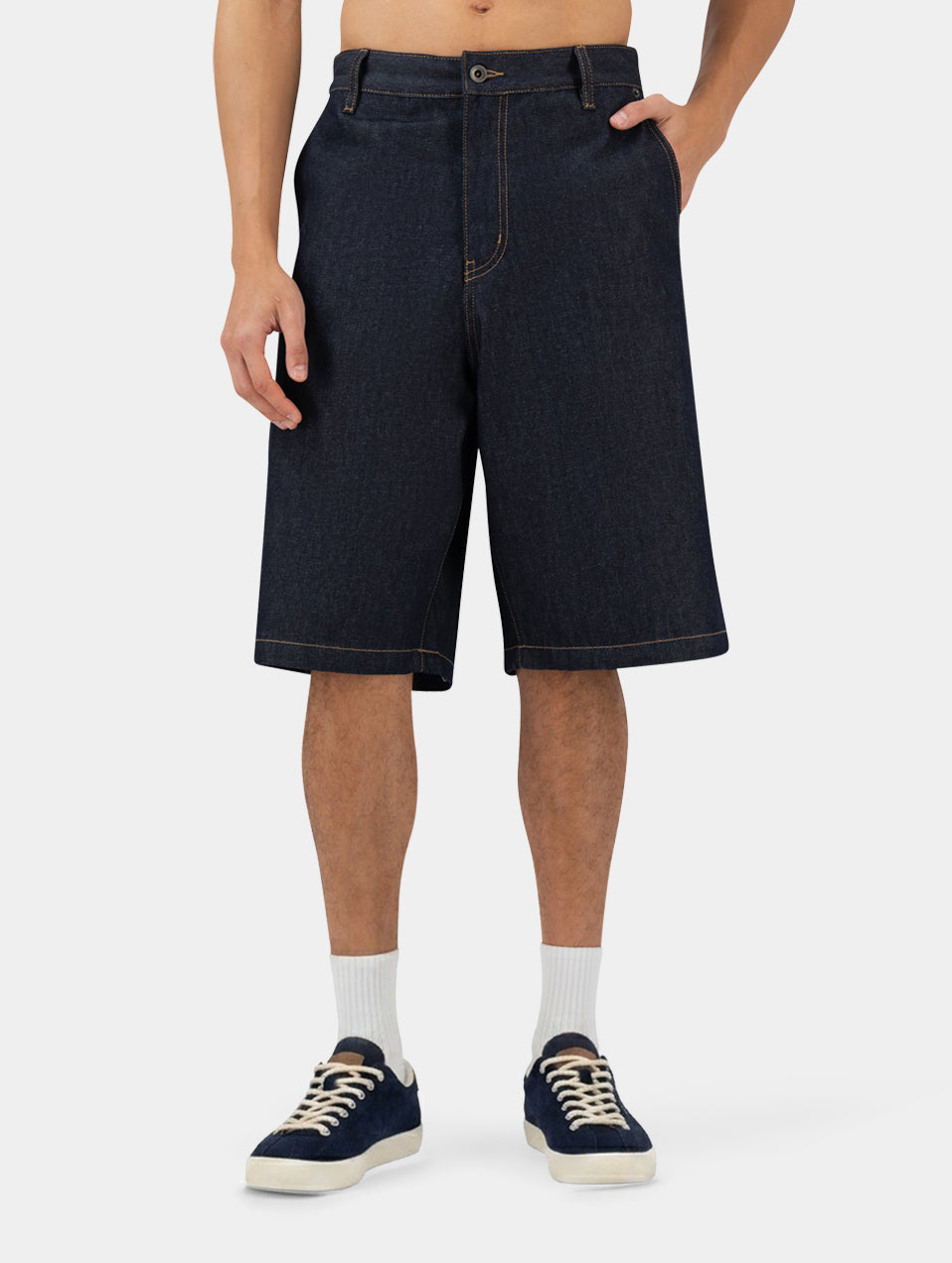 The Stitched Denim Shorts