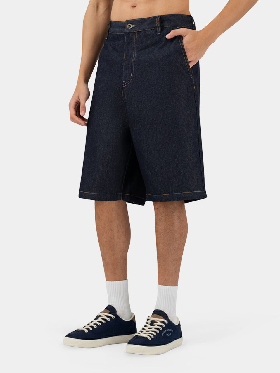 The Stitched Denim Shorts