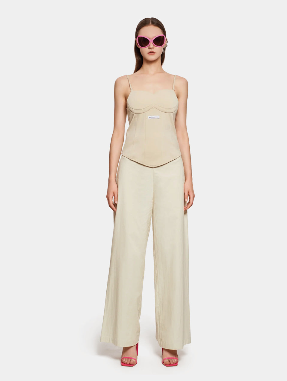 BUSTIER STYLE CORSET TOP - BEIGE – 1886 riyadh