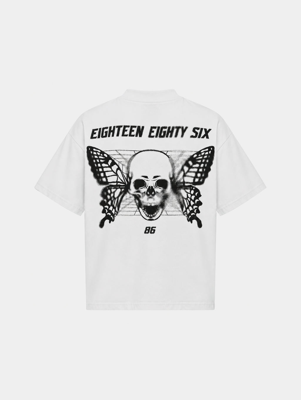 BUTTERFLY TURTLENECK T-SHIRT - OFF WHITE