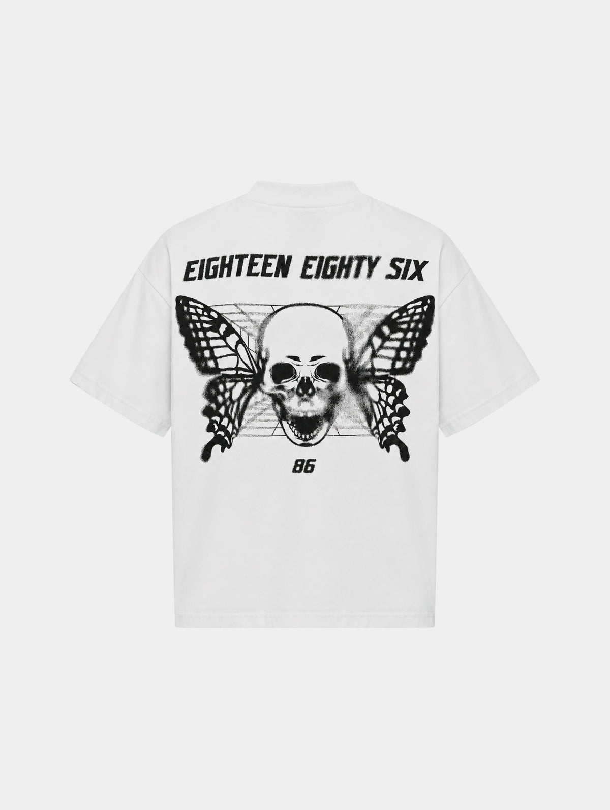 BUTTERFLY TURTLENECK T-SHIRT - OFF WHITE