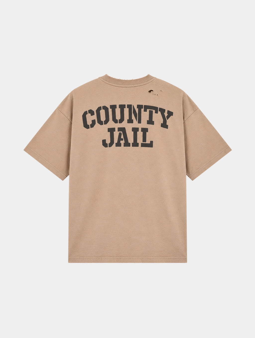 COUNTY JAIL LOGO T-SHIRT- BEIGE