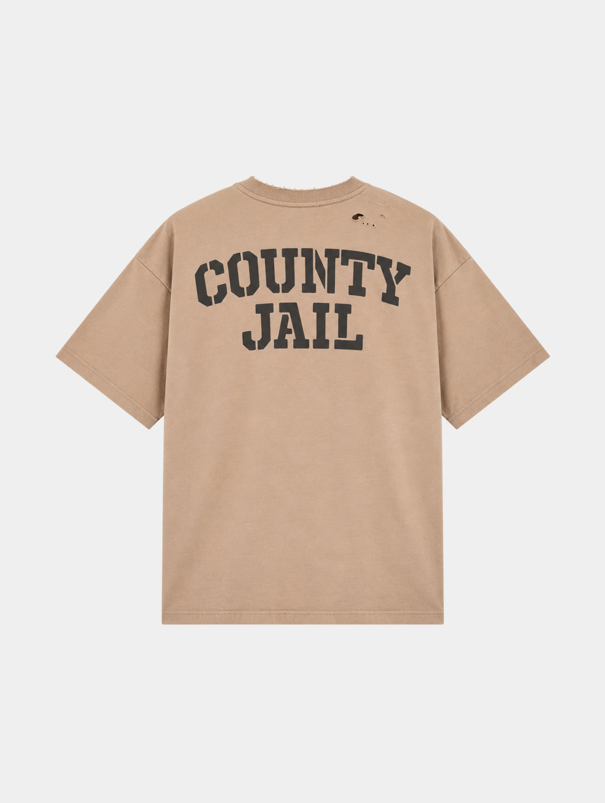 COUNTY JAIL LOGO T-SHIRT- BEIGE