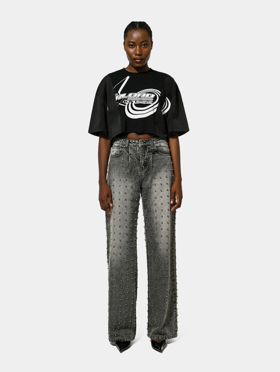 DECONSTRUCTED MOTO TEE - BLACK