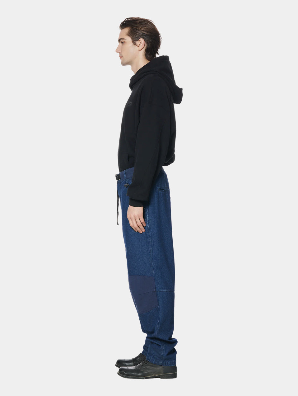 DENIM CARGO PANTS - BLUE