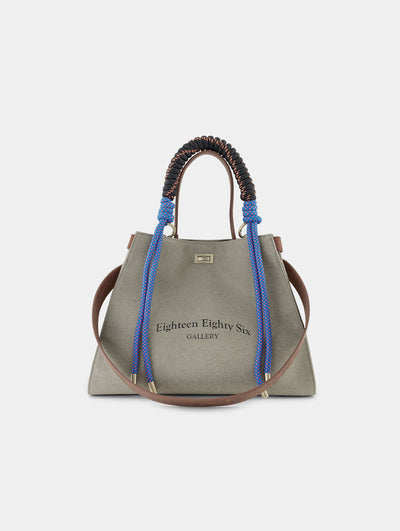 HYBRID HANDLE CANVAS BAG - SAND