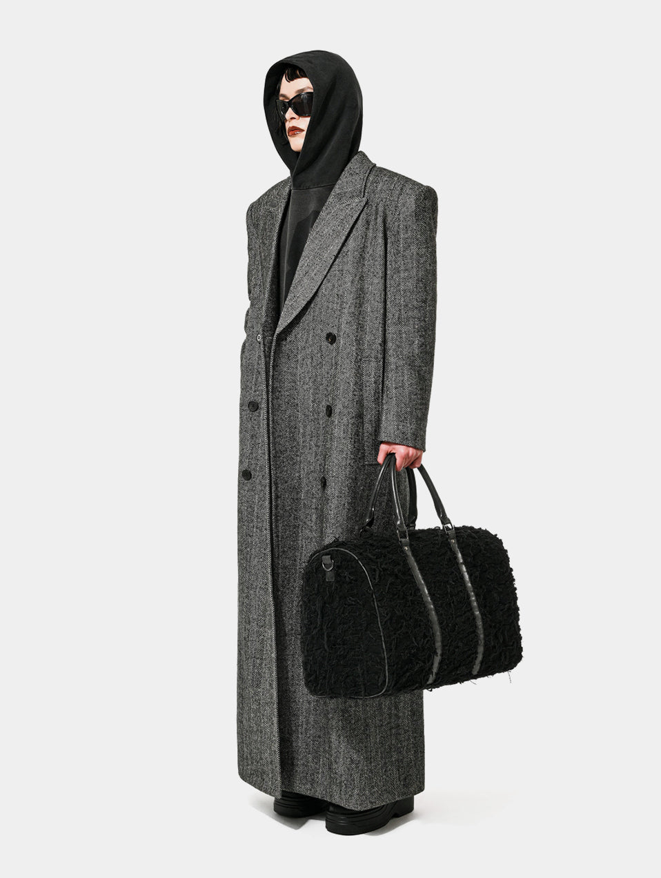 DISTRESSED WEEKEND BAG - BLACK