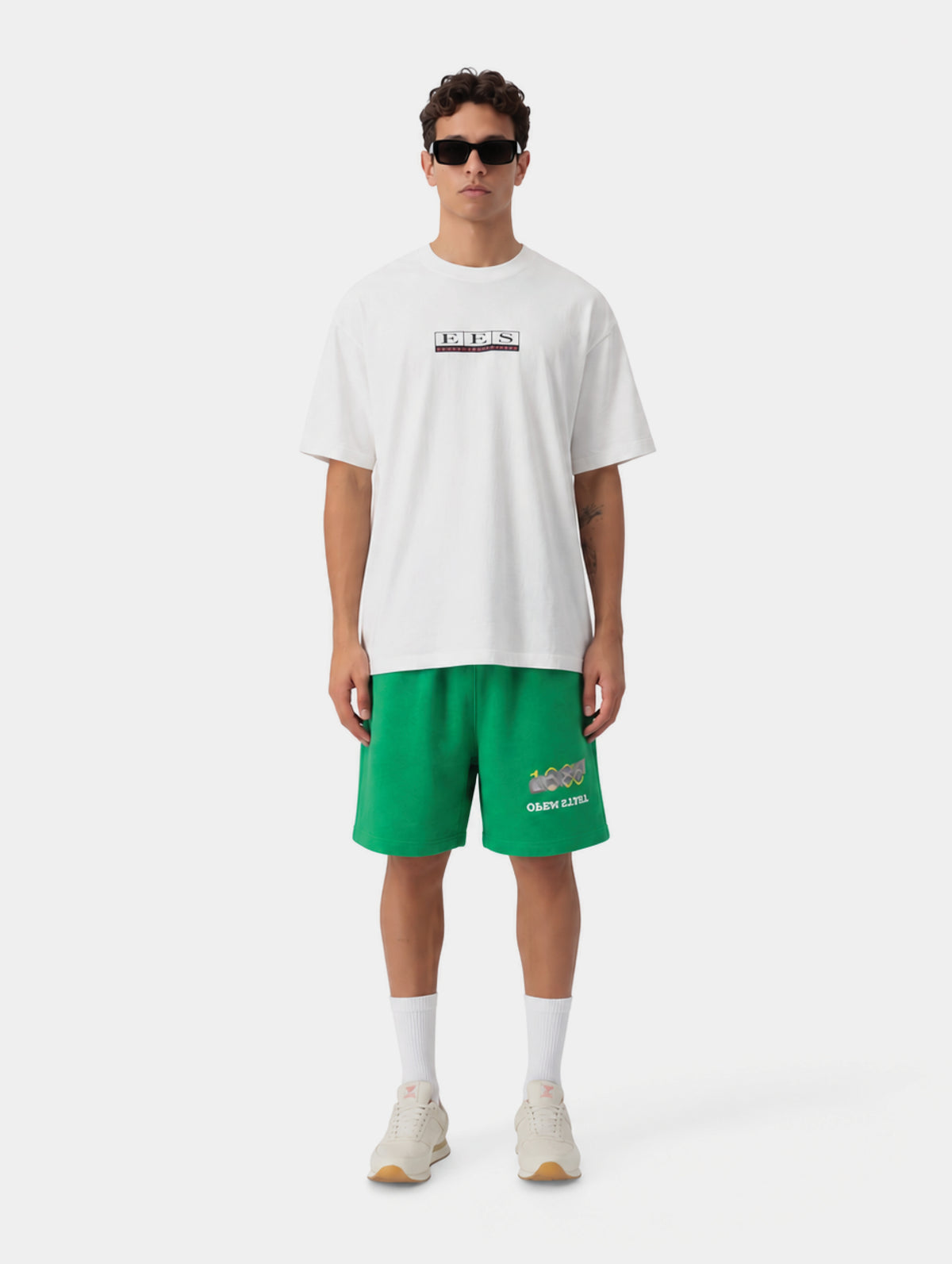 OVERSIZED GREEN SHORTS