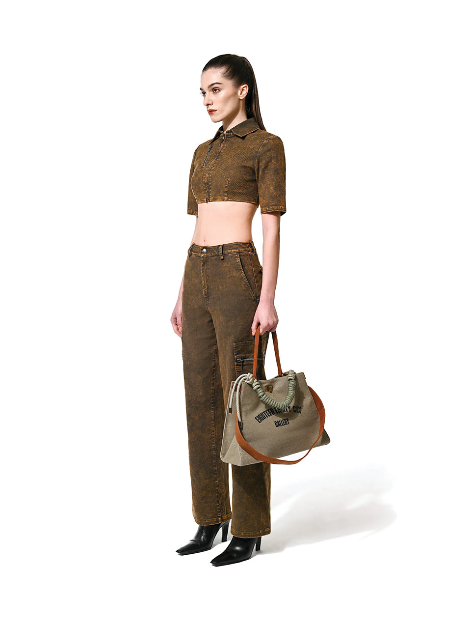 HYBRID HANDLE CANVAS BAG - SAND