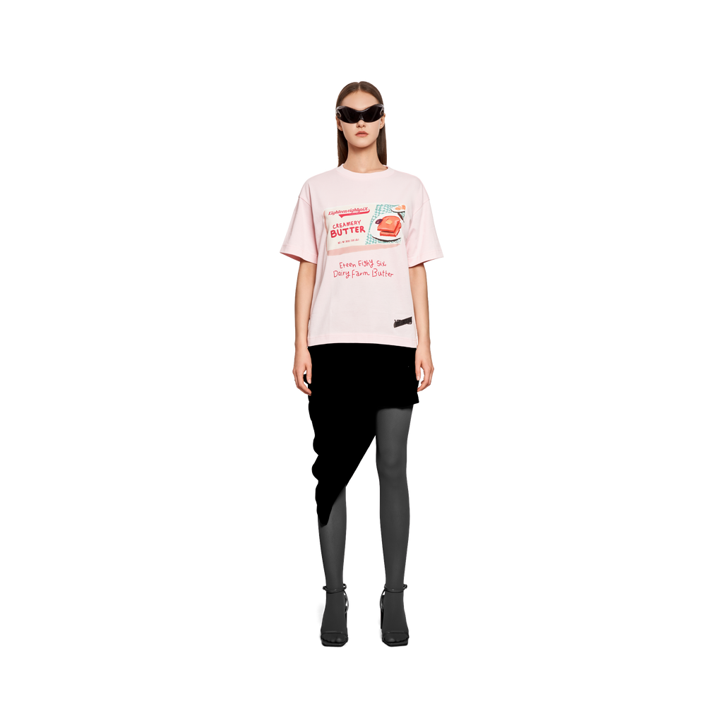 WOMEN BUTTER T-SHIRT- PINK