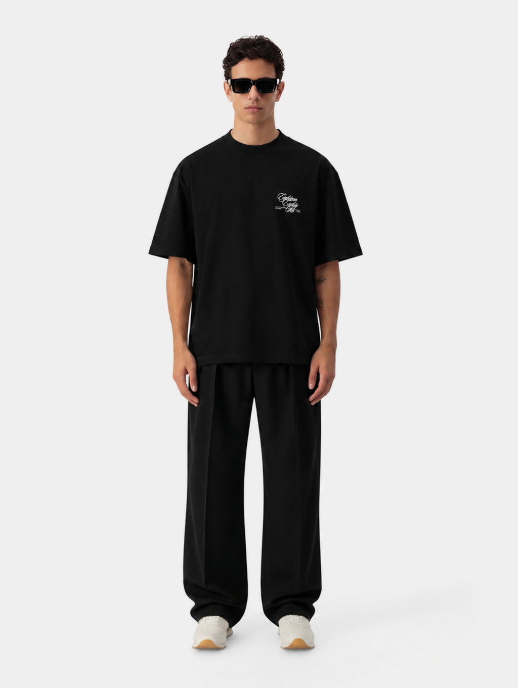 The Black Twin-Pleat Pants