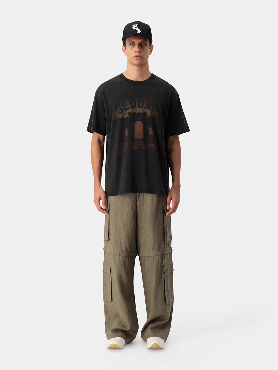 ZIP-OFF CARGO LINEN PANT