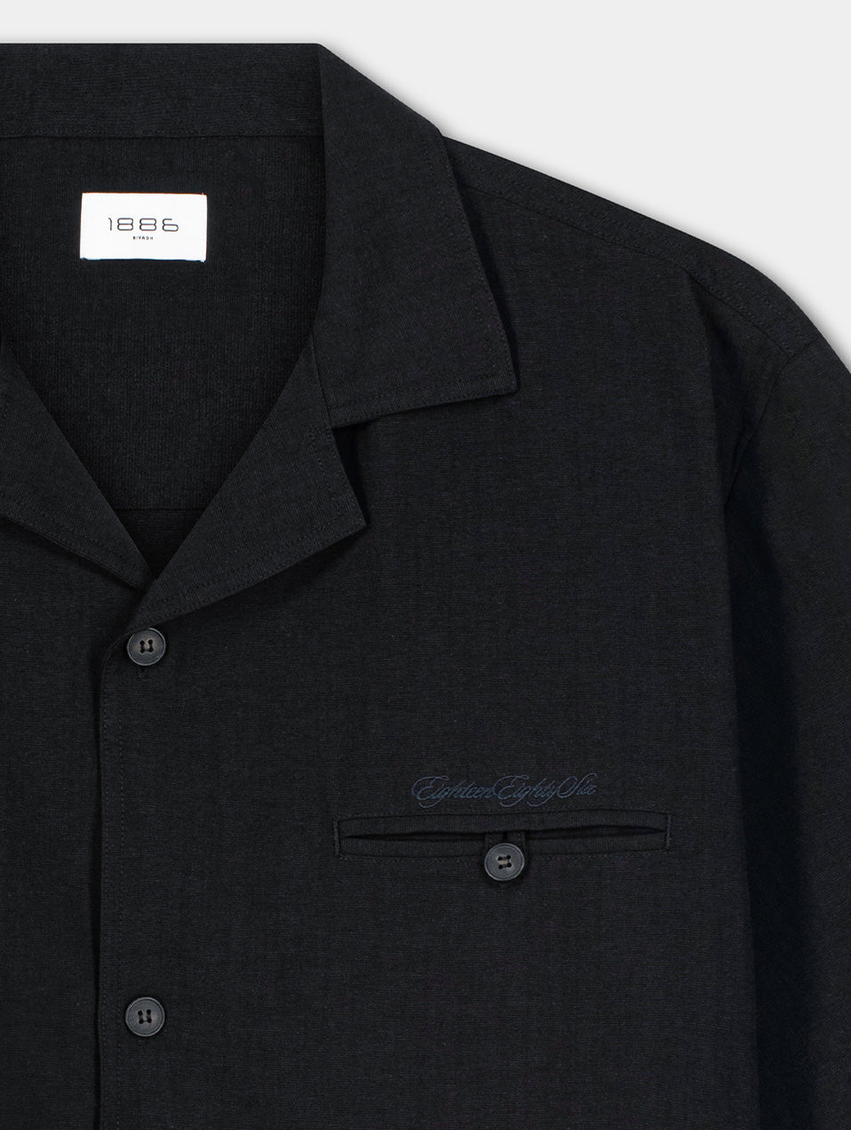 BLACK LINEN SHIRT